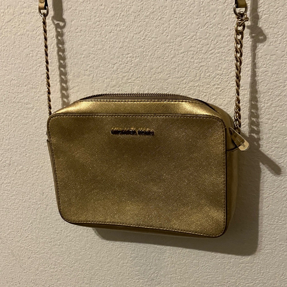 Michael Kors Gold Crossbody Bag